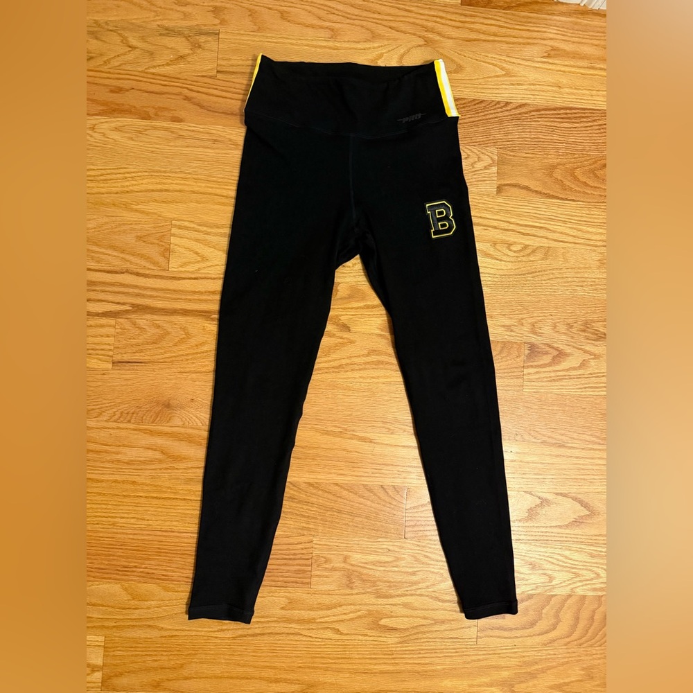 Boston Bruins “B” Black and Yellow Leggings